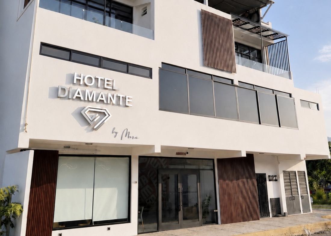 Fachada del Hotel Diamante by Mura en Teapa, Tabasco